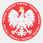 Sticker Rond Polska 4 (Devant)
