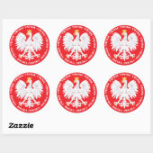 Sticker Rond Polska 4 (Feuille)