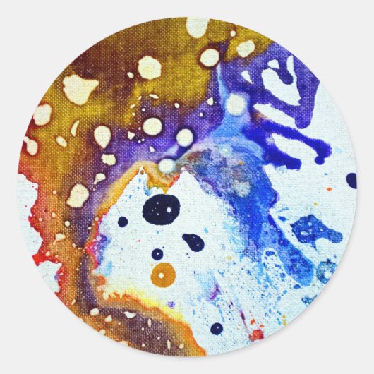 Sticker Rond Polychromoptique #1B par Michael Moffa (Devant)