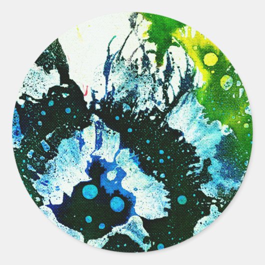 Sticker Rond Polychromoptique #2C par Michael Moffa (Devant)