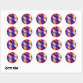 Sticker Rond Polygon abstract couleur pattern (Feuille)