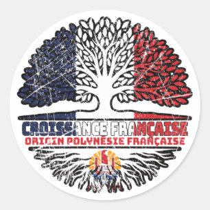 Sticker Rond Polynésie française Polynésie française France
