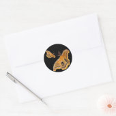 Sticker Rond Polyphemus Moth (Enveloppe)