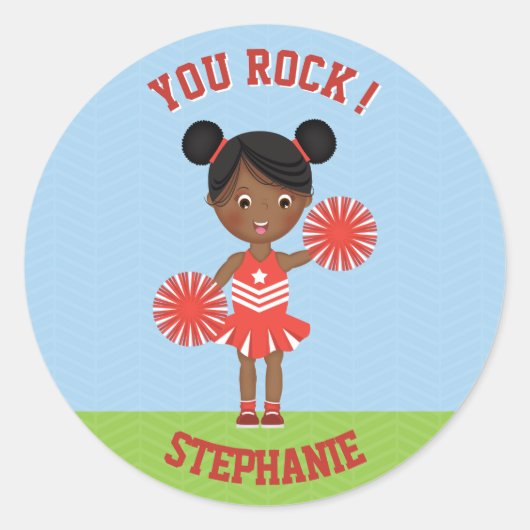 Sticker Rond Pom-pom girl (Devant)