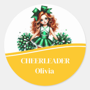 Sticker Rond Pom-pom girl