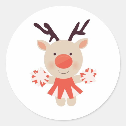 Sticker Rond Pom-pom girl (Devant)