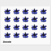 Sticker Rond Pom-pom girl (Feuille)