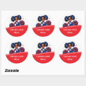 Sticker Rond Pom-pom girl (Feuille)