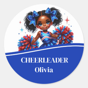 Sticker Rond Pom-pom girl