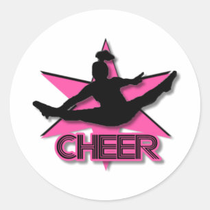Sticker Rond Pom-pom girl