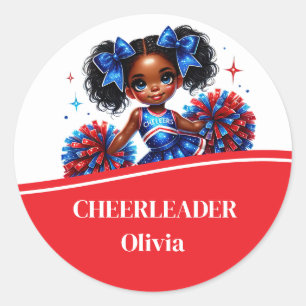 Sticker Rond Pom-pom girl