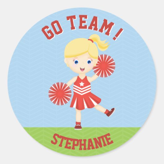 Sticker Rond Pom-pom girl (Devant)