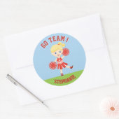 Sticker Rond Pom-pom girl (Enveloppe)