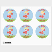 Sticker Rond Pom-pom girl (Feuille)