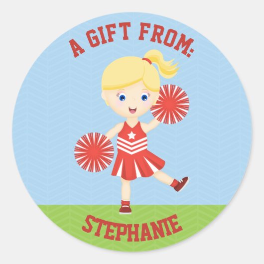 Sticker Rond Pom-pom girl (Devant)