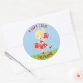Sticker Rond Pom-pom girl (Enveloppe)