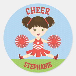 Sticker Rond Pom-pom girl