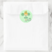 Sticker Rond Pom-pom girl en vert (Sac)