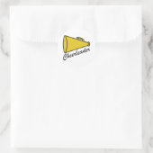 STICKER ROND POM-POM GIRL MEGAPHONE (Sac)