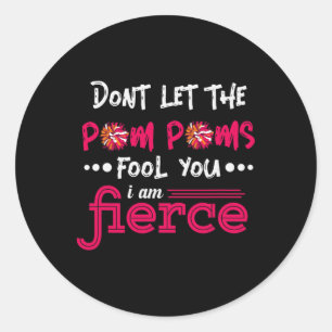 Sticker Rond Pom-Poms de meneuse de claque Je suis une déceptio
