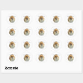 Sticker Rond Pomeranian Maman 2 (Feuille)