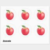Sticker Rond Pomme  (Feuille)