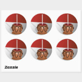 Sticker Rond Pomme d'amour (Feuille)