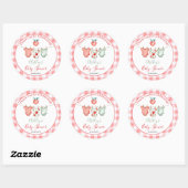 Sticker Rond Pomme de mon Baby shower oculaire (Feuille)