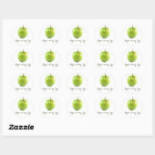 Sticker Rond Pomme de mon oeil (Feuille)