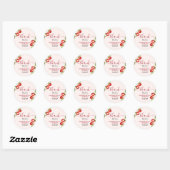 Sticker Rond Pomme de notre Baby shower oculaire (Feuille)