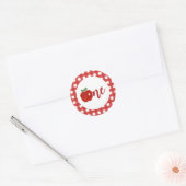 Sticker Rond Pomme de notre Eye premier anniversaire Papier Pla (Enveloppe)