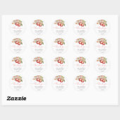 Sticker Rond Pomme de notre Merci de Baby shower oeil (Feuille)