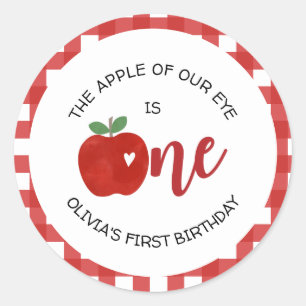 Sticker Rond Pomme de notre œil d'anniversaire