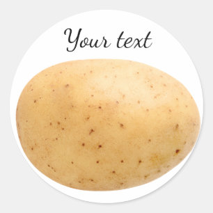 Sticker Rond Pomme de terre crue