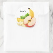 Sticker Rond Pomme et banane (Sac)