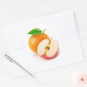 Sticker Rond Pomme et orange (Enveloppe)