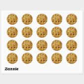 Sticker Rond Pomme Fabriquée Américaine Pie Zig Zag Crust (Feuille)