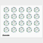 Sticker Rond Pomme Floral Blanc Hydrangea Leaf Mariage damassé (Feuille)