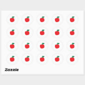 Sticker Rond Pomme Fruit (Feuille)
