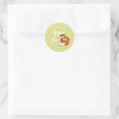 Sticker Rond Pomme maison rustique pâté vert (Sac)