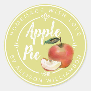 Sticker Rond Pomme maison rustique pâté vert