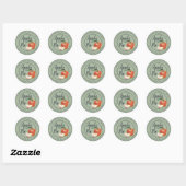 Sticker Rond Pomme maison rustique pâté vert (Feuille)