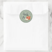 Sticker Rond Pomme maison rustique pâté vert (Sac)