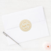 Sticker Rond Pomme maison rustique tarte Mellow Jaune Script (Enveloppe)