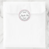 Sticker Rond Pomme maison rustique tarte violet chèque (Sac)