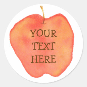 Sticker Rond Pomme personnalisée