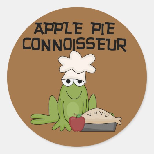 Sticker Rond Pomme Pie Connoisseur Tshirts et cadeaux (Devant)