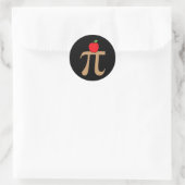 Sticker Rond Pomme Pie Pi Math Pun (Sac)