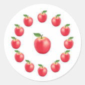 Sticker Rond Pomme Pink Lady (Devant)