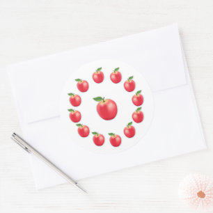 Sticker Rond Pomme Pink Lady